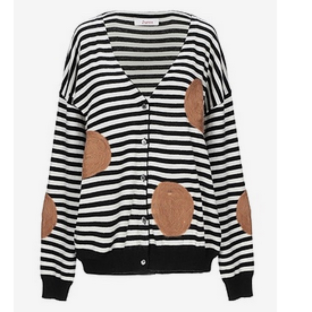 NWT Italian Cashmere Blend Striped Sweater